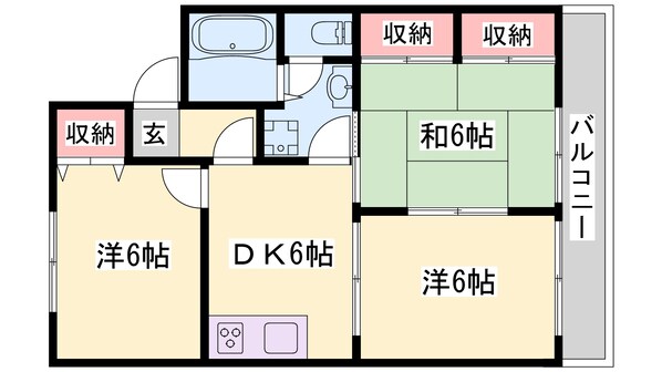 くすの木ハイツIIIの物件間取画像